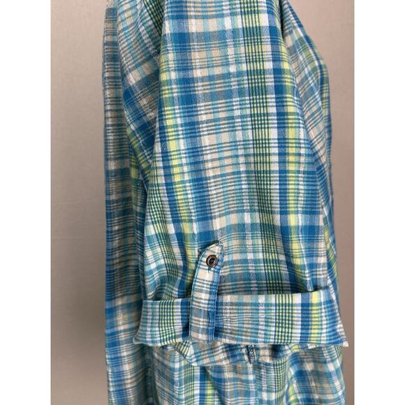 Catherines Women’s 1X 18/20 Teal Blue/Yellow/White 3/4 Sleeves Spring Easter - Picture 5 of 12